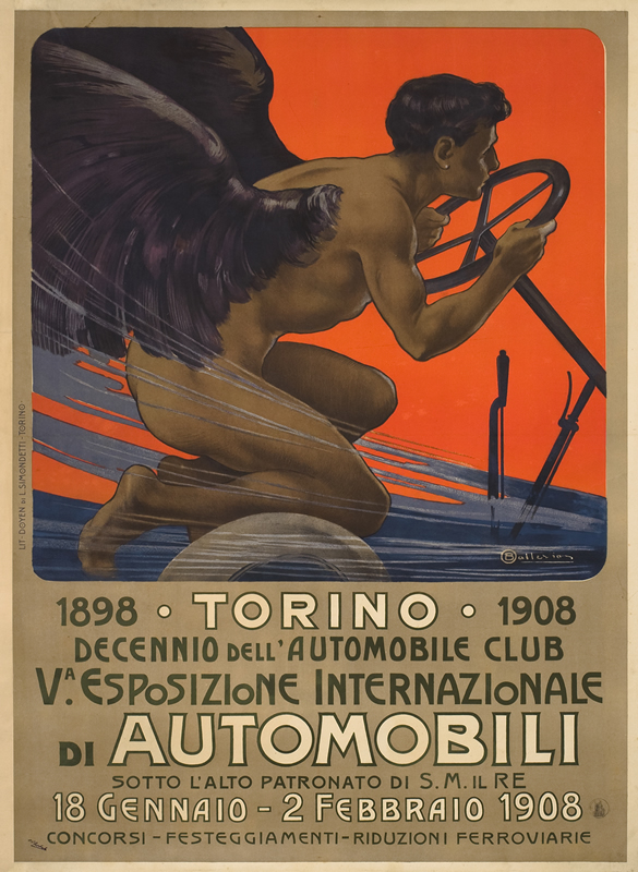 Mercury drives car into the sunset; blue, orange, brown