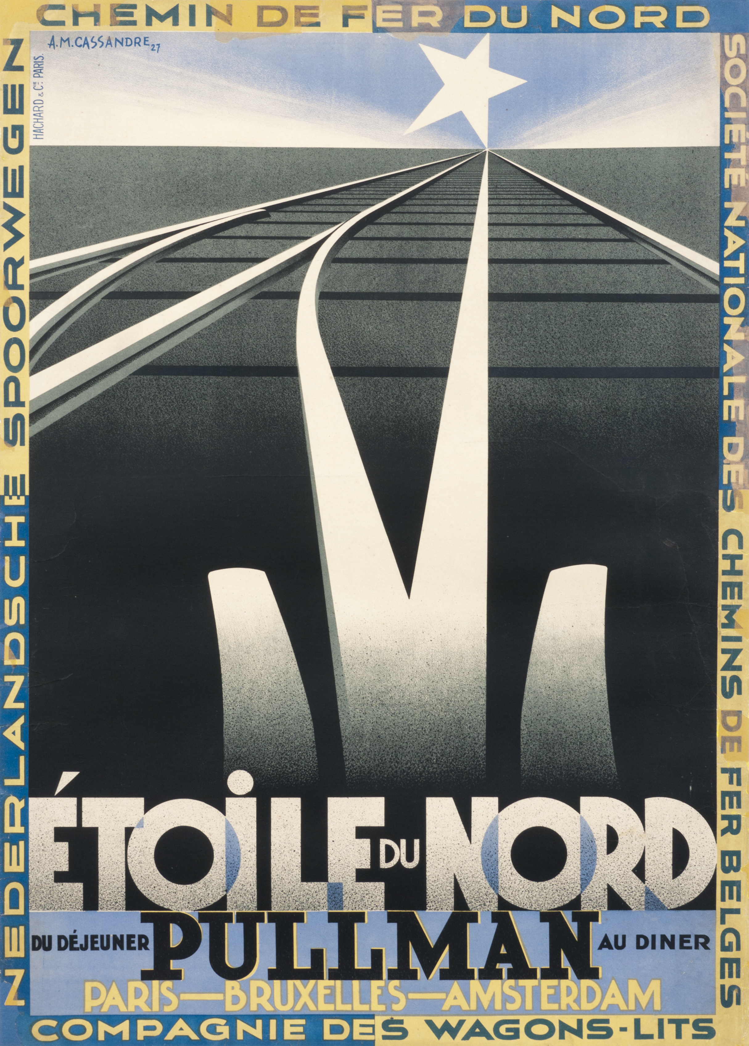 train tracks and North Star