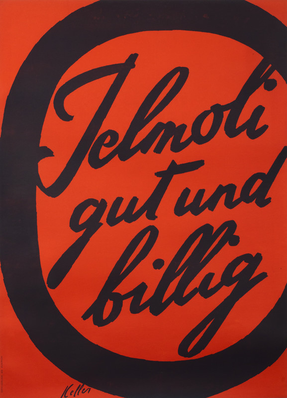 LETTERING IN SWIRL; BLACK, RED