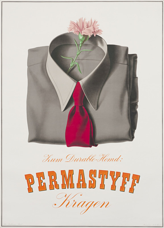 Men's dress shirt and red tie with pink carnation; white, gray, red