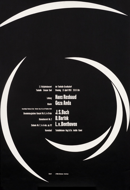 white circular slivers on black; black, white